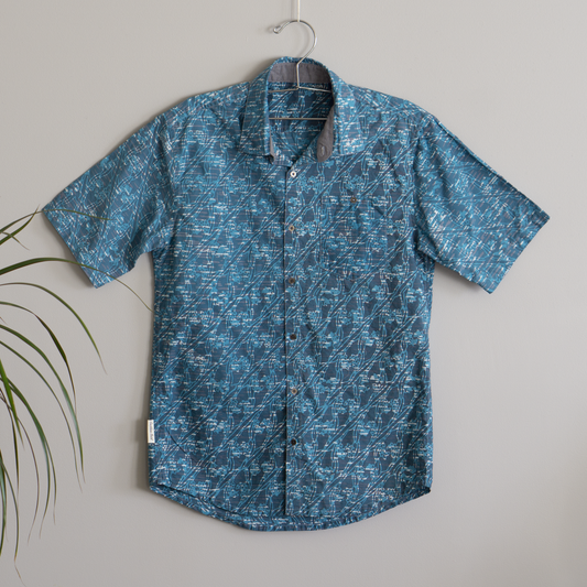 M size Batik button-down shirt