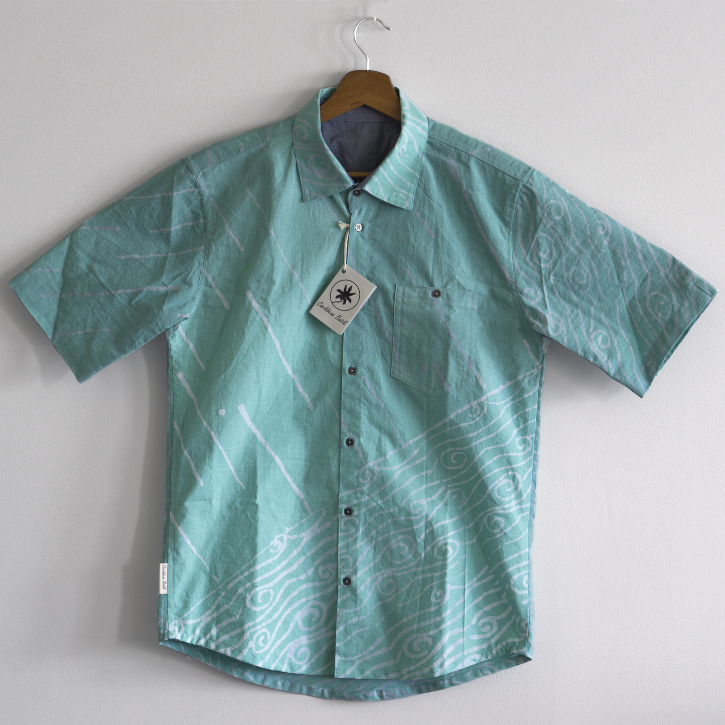 M size Batik button-down shirt